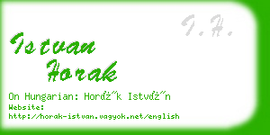 istvan horak business card